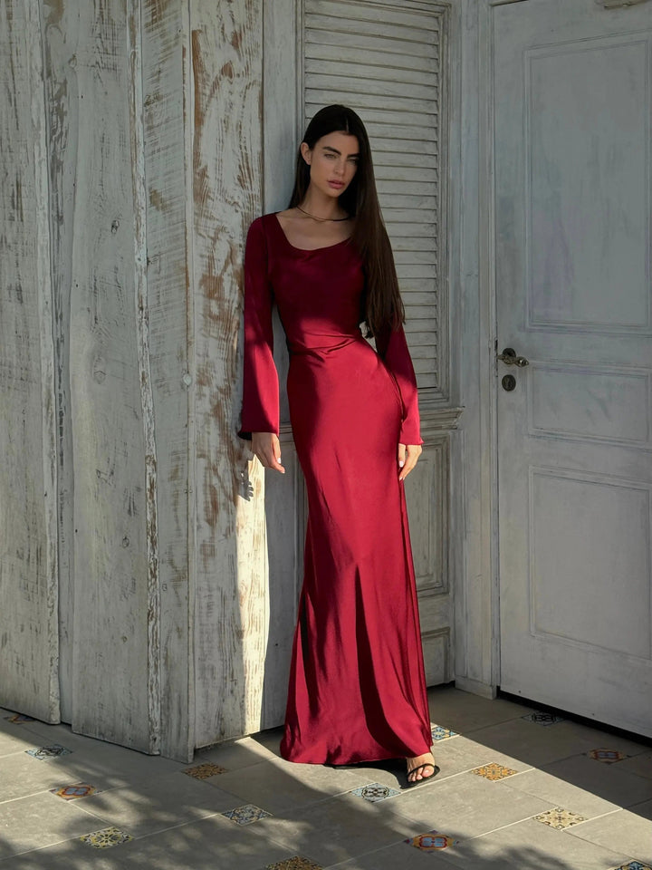 Serena | Women’s Maxi Dress featuring a Draped Bodice