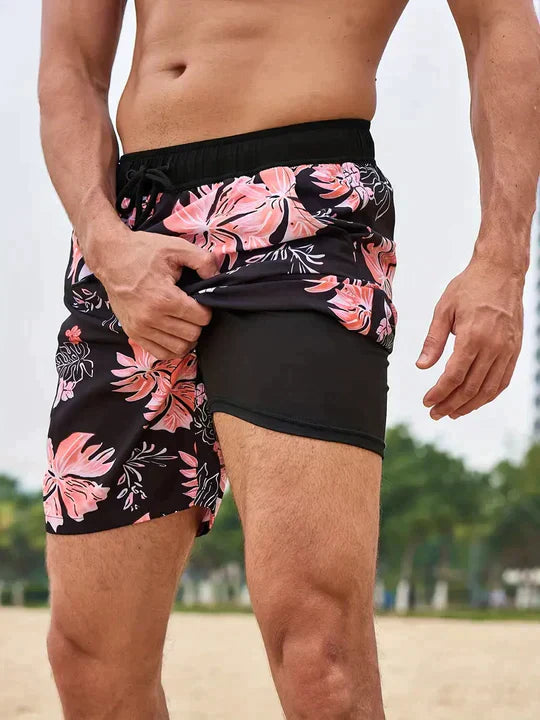 Kai | Men’s Swim Shorts featuring a Tropical Print