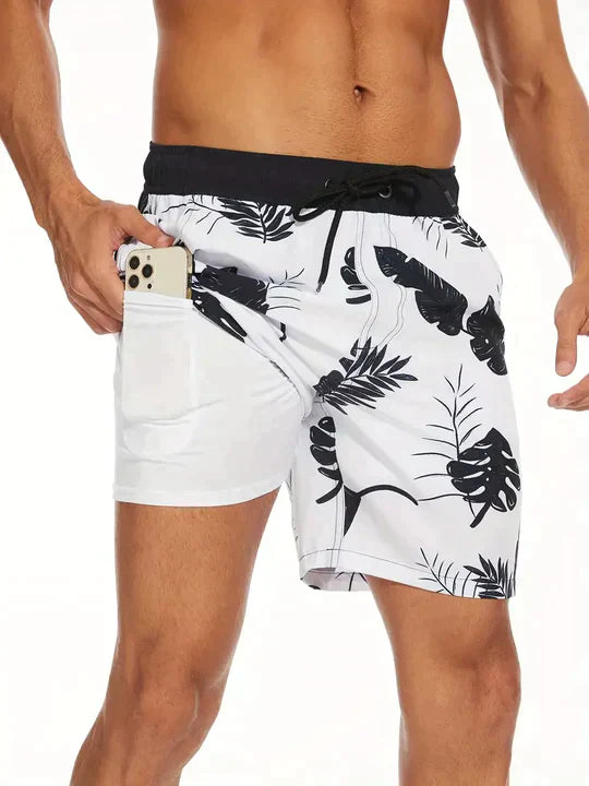 Kai | Men’s Swim Shorts featuring a Tropical Print