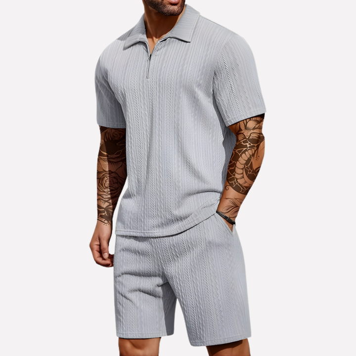 Rocco | Men’s Co-Ord Set in a Textured Polo Style