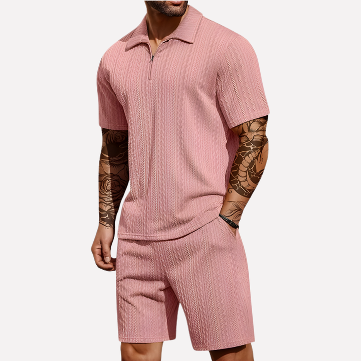 Rocco | Men’s Co-Ord Set in a Textured Polo Style