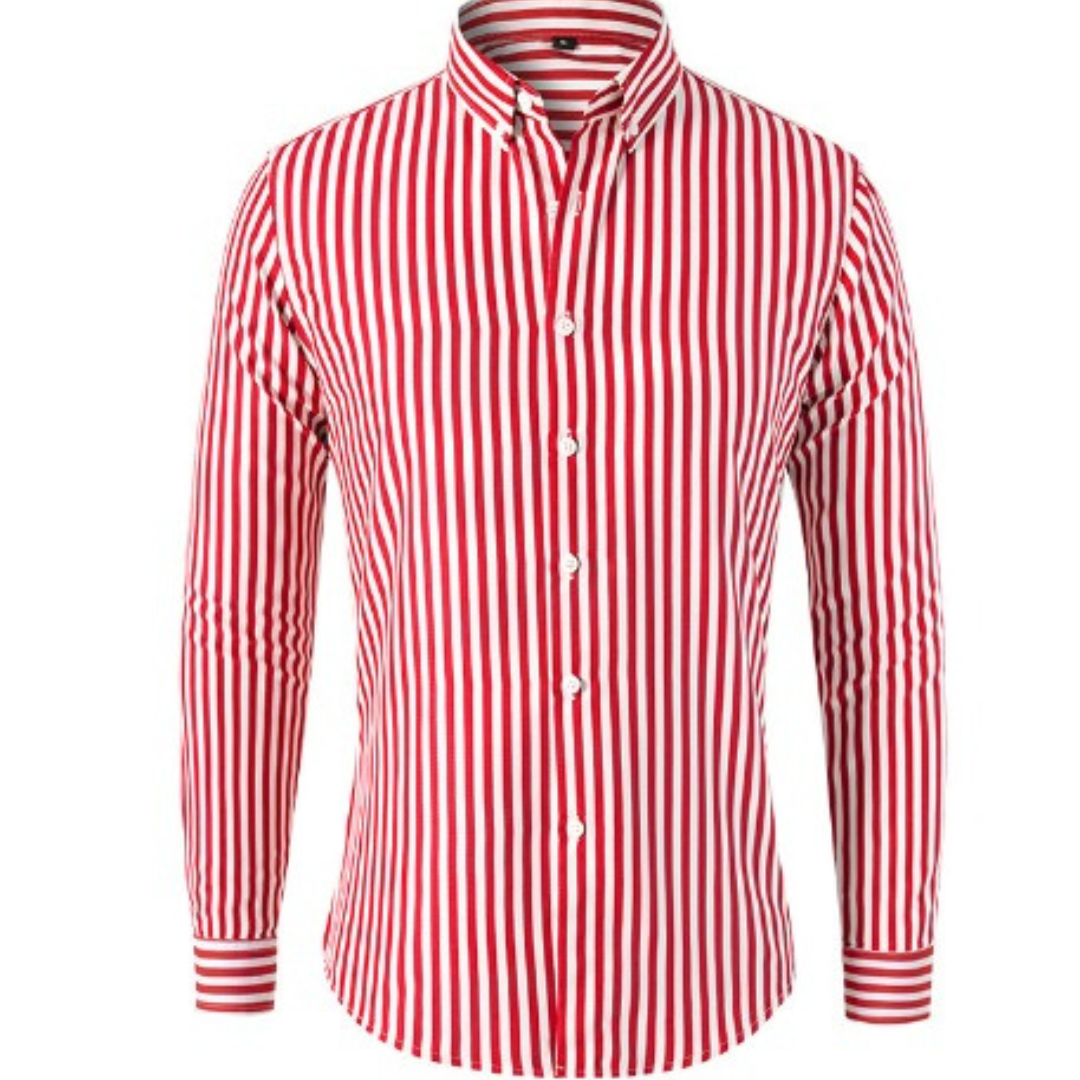 Jasper | Men's Striped Long Sleeve Shirt for Smart Casual Everyday Wear
