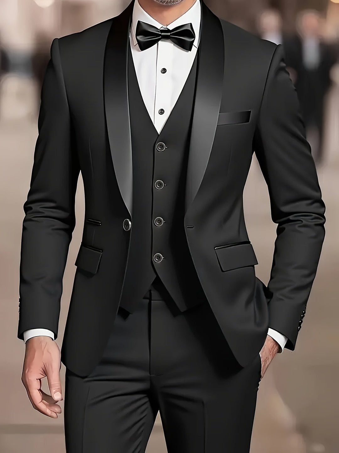 Dominic | Men’s Three Piece Suit designed for Black Tie Events