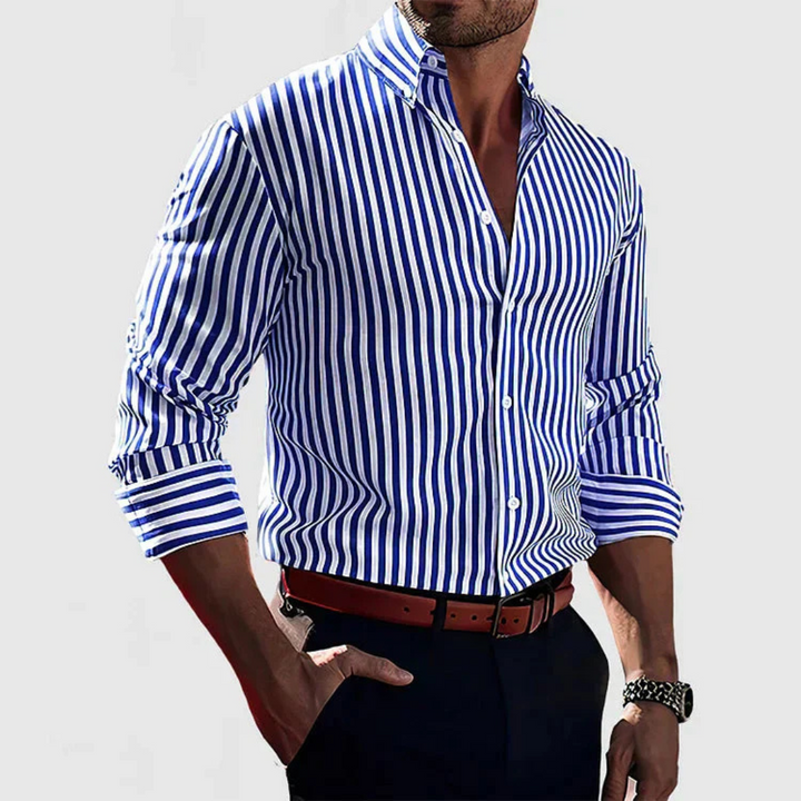 Jasper | Men's Striped Long Sleeve Shirt for Smart Casual Everyday Wear