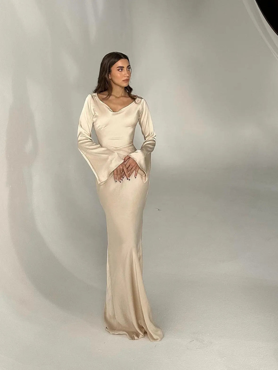 Serena | Women’s Maxi Dress featuring a Draped Bodice