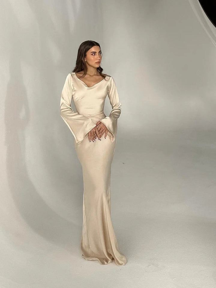 Serena | Women’s Maxi Dress featuring a Draped Bodice