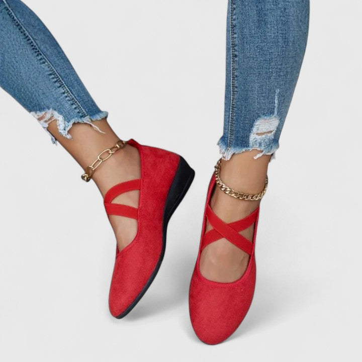 Elise | Women’s Flats featuring Cross Strap Detail