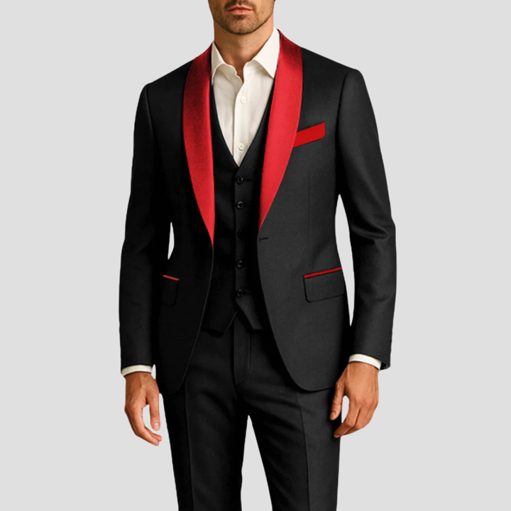 Maximilian | Men's Three-Piece Tuxedo Slim Fit Suit for Weddings and Formal Events
