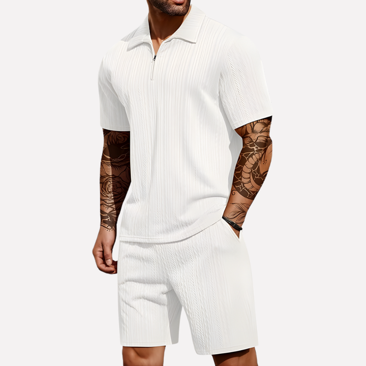 Rocco | Men’s Co-Ord Set in a Textured Polo Style