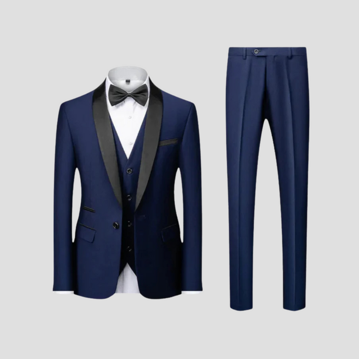 Maximilian | Men's Three-Piece Tuxedo Slim Fit Suit for Weddings and Formal Events