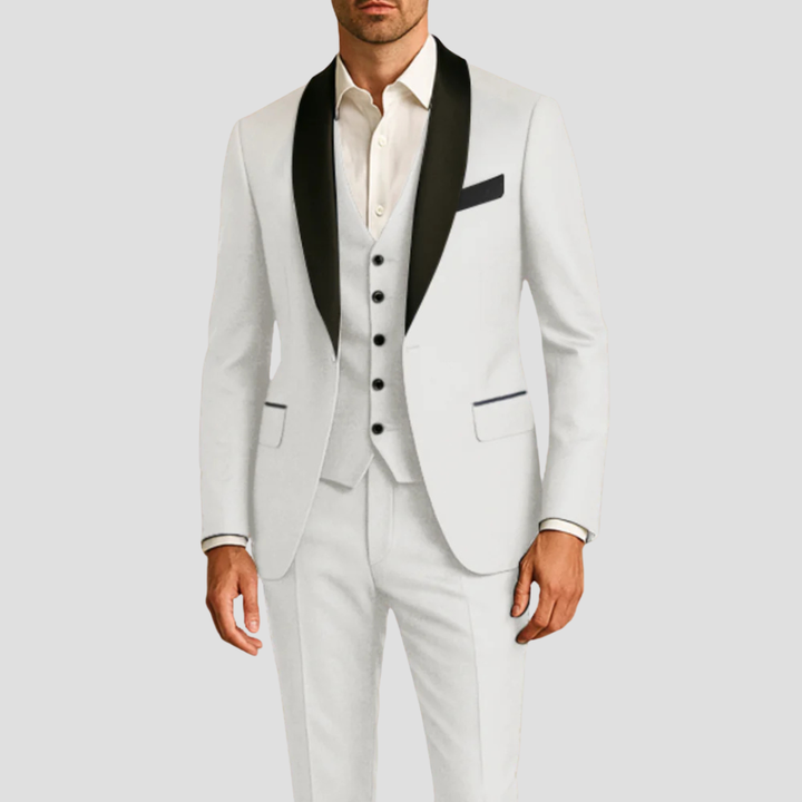 Maximilian | Men's Three-Piece Tuxedo Slim Fit Suit for Weddings and Formal Events
