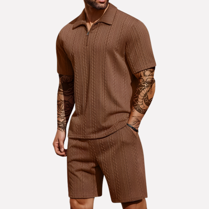 Rocco | Men’s Co-Ord Set in a Textured Polo Style