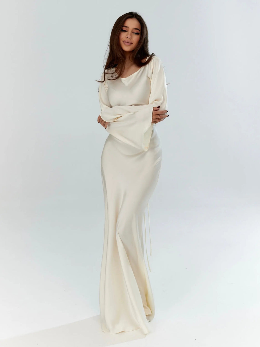 Serena | Women’s Maxi Dress featuring a Draped Bodice
