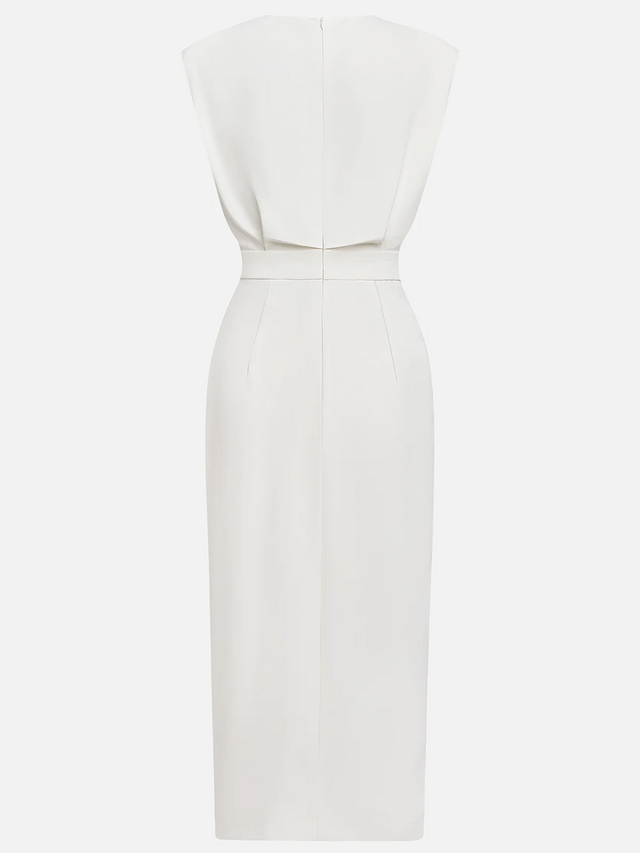 Elena | Women’s Midi Dress featuring Button Detail