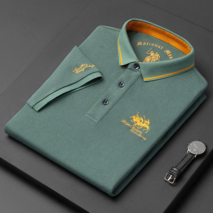 Regal | Men’s Polo Shirt featuring Contrast Collar Detail