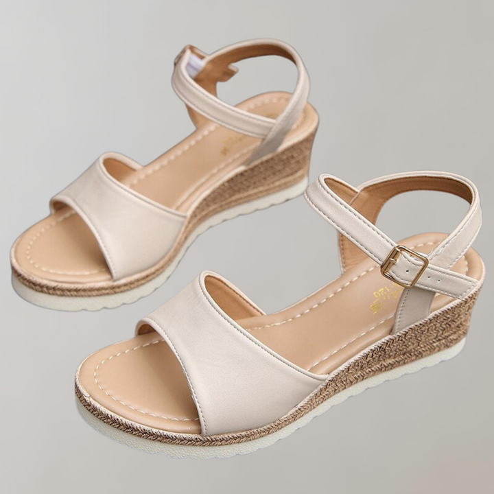 Lena | Women’s Wedge Sandals with a Simple Ankle Strap