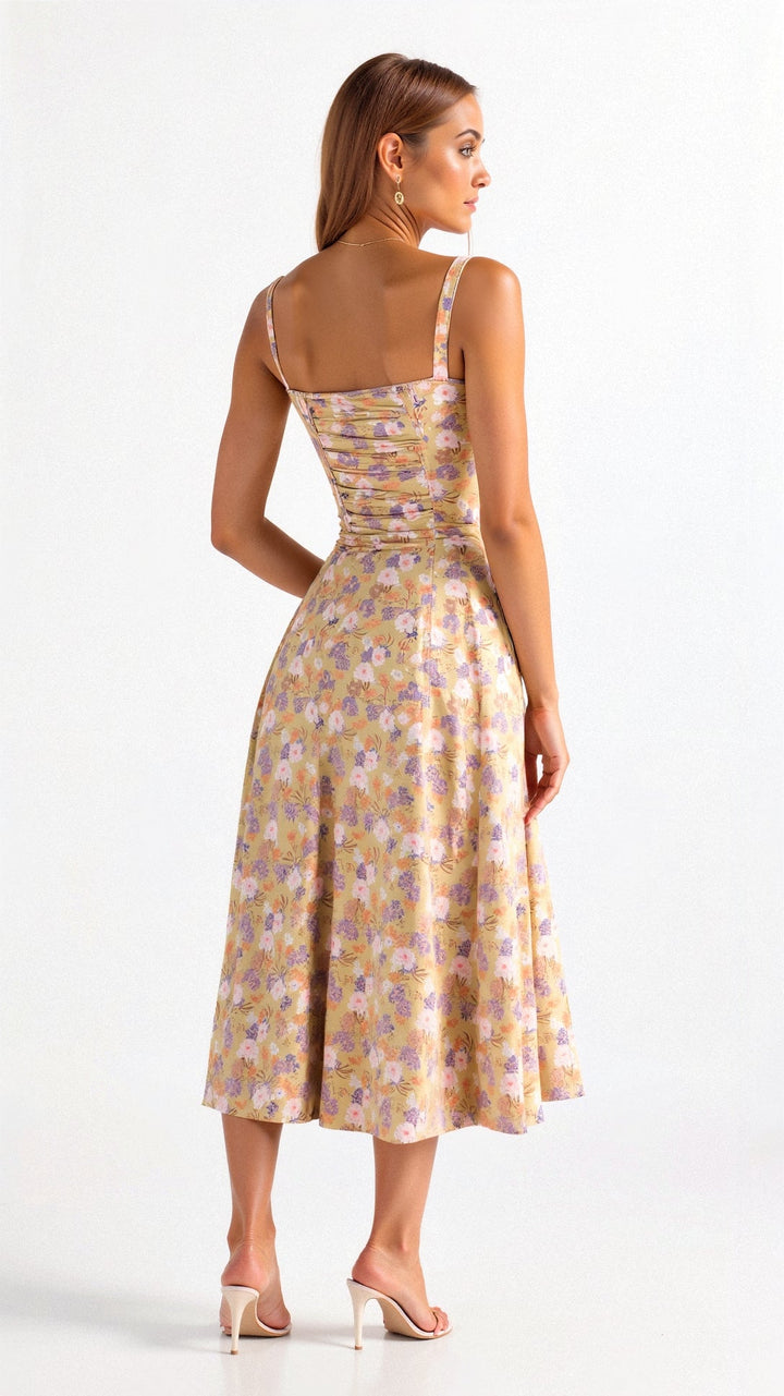 Lila | Women’s Midi Dress in a Soft Floral Style