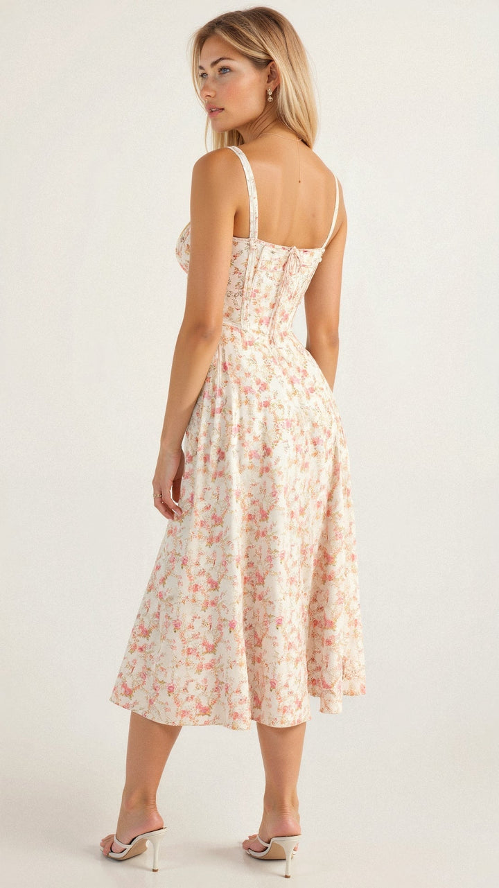 Lila | Women’s Midi Dress in a Soft Floral Style