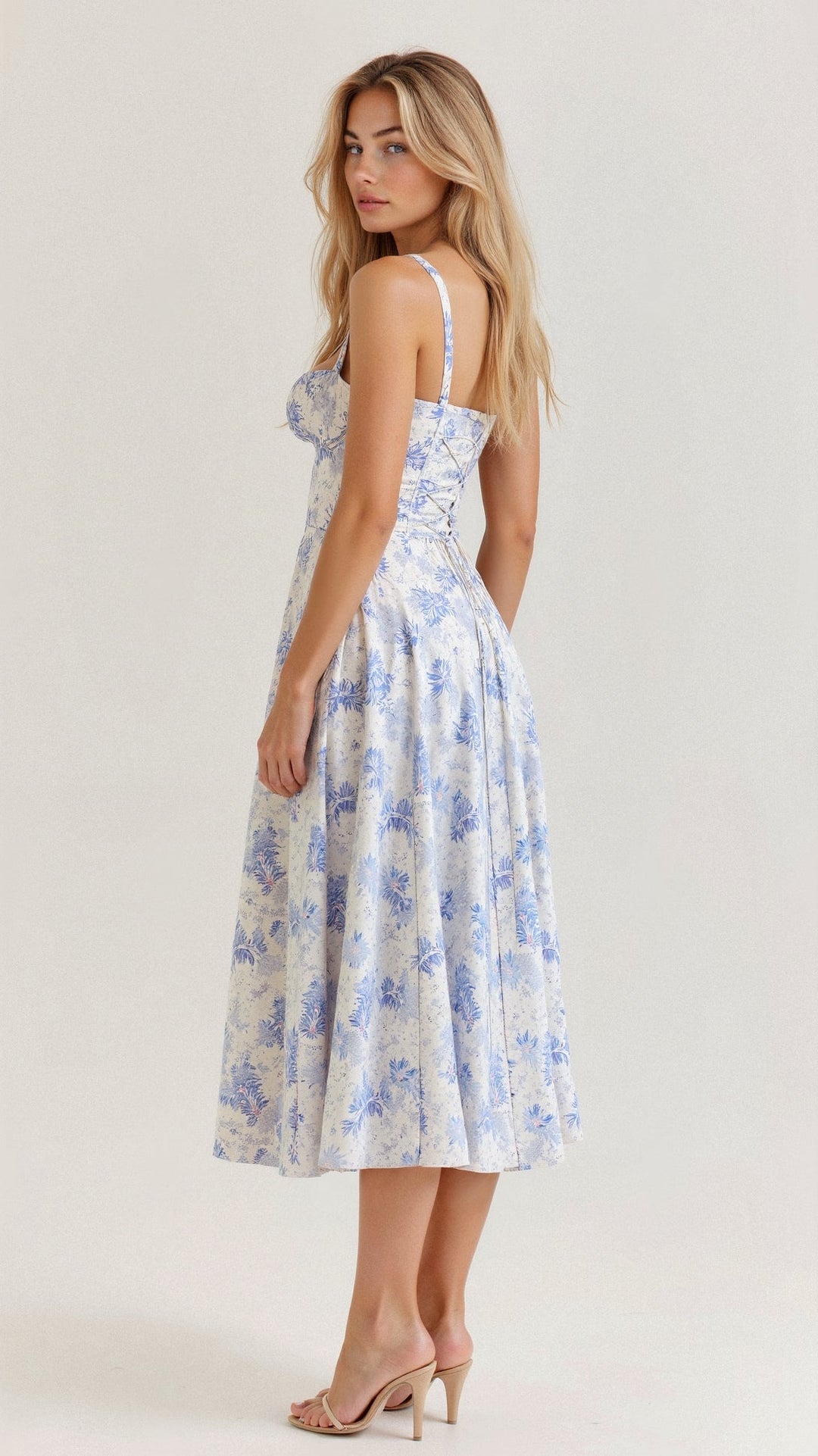 Lila | Women’s Midi Dress in a Soft Floral Style