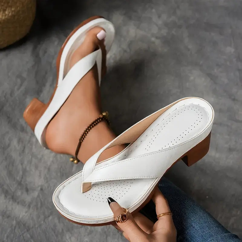 Elise | Women’s Heeled Sandals in a Minimal Slip-On Style