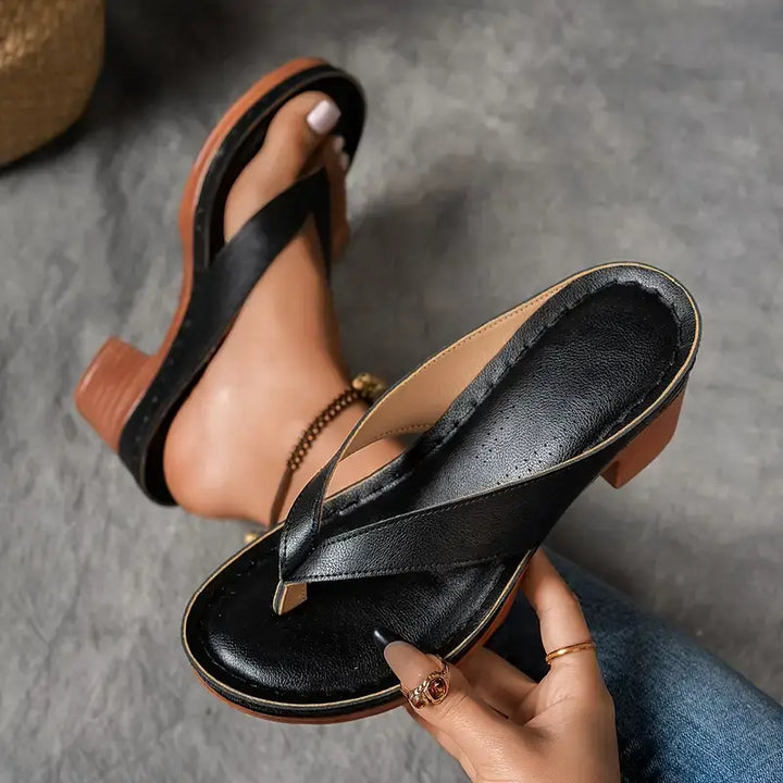Elise | Women’s Heeled Sandals in a Minimal Slip-On Style