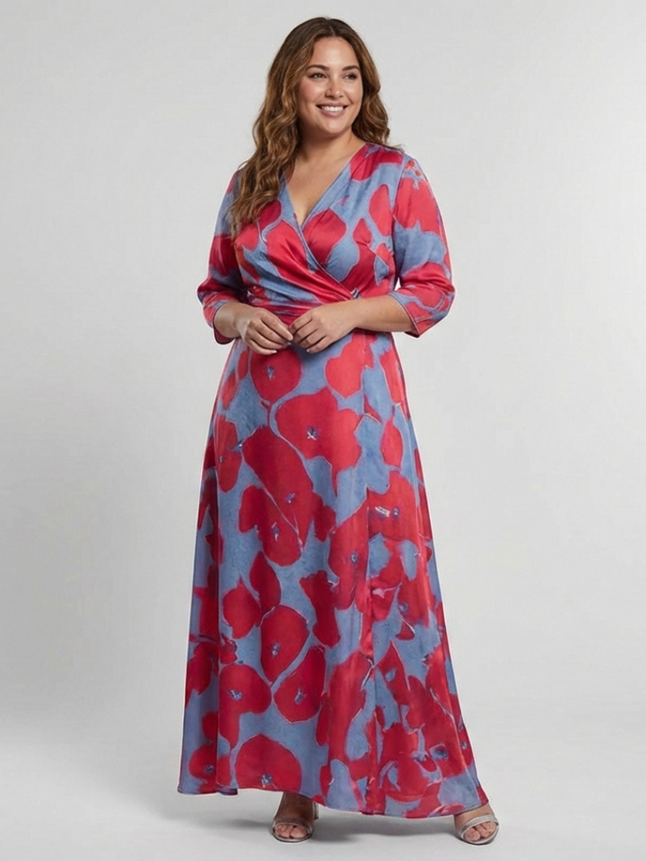 Danielle | Women's Floral Maxi Dress with a V-neck