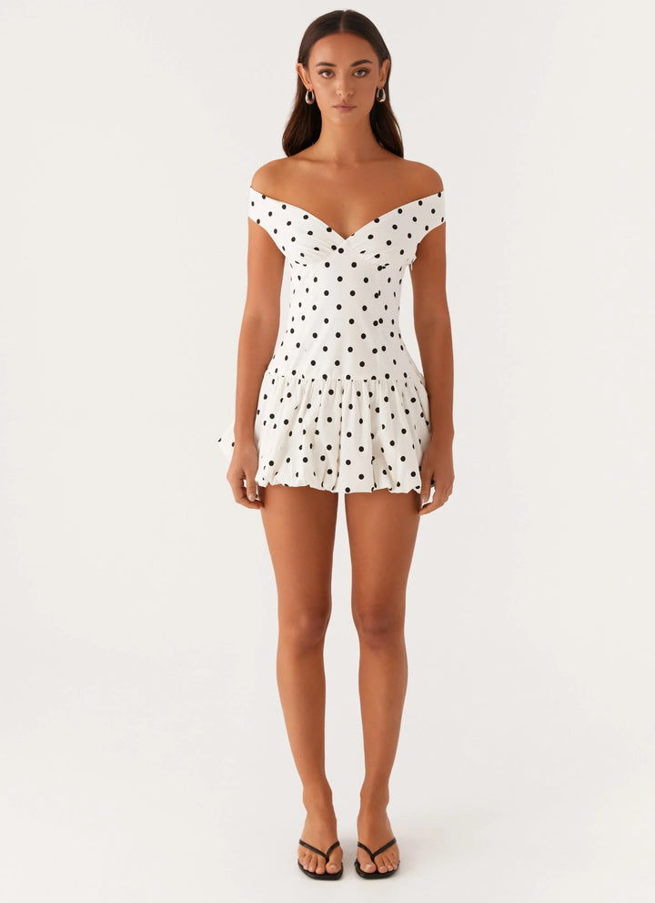 Isabelle | Women’s Mini Dress featuring an Off Shoulder Neckline