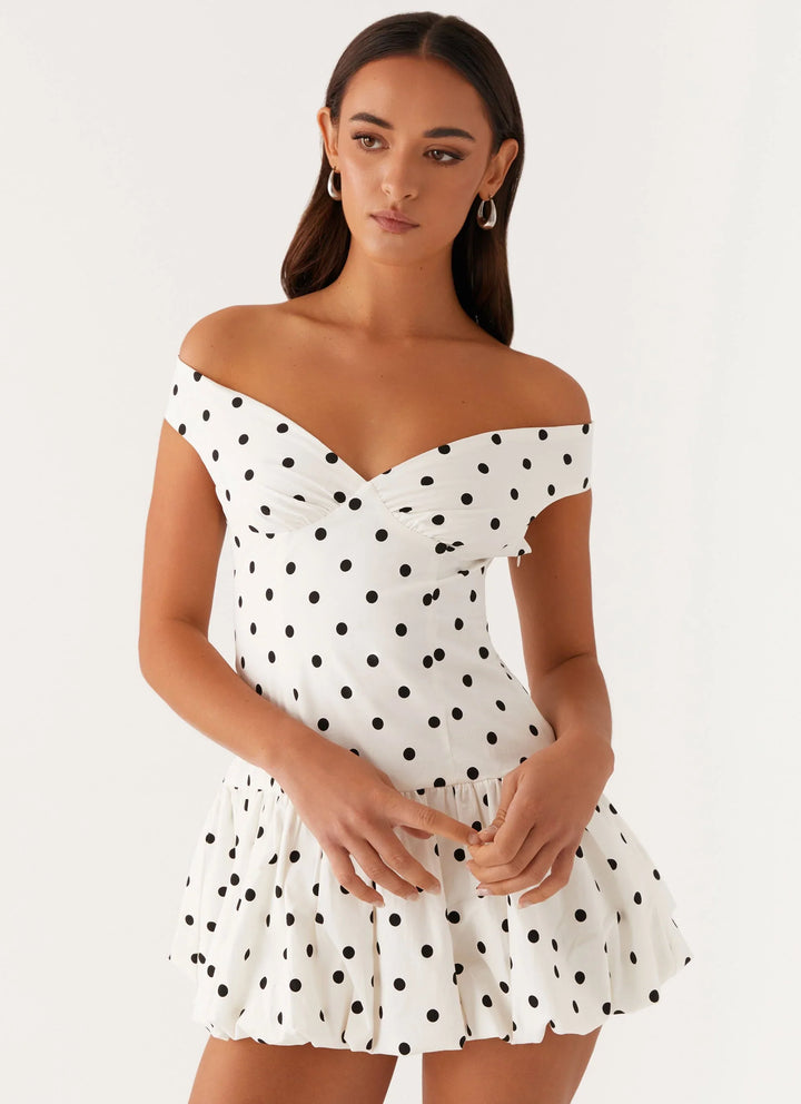 Isabelle | Women’s Mini Dress featuring an Off Shoulder Neckline