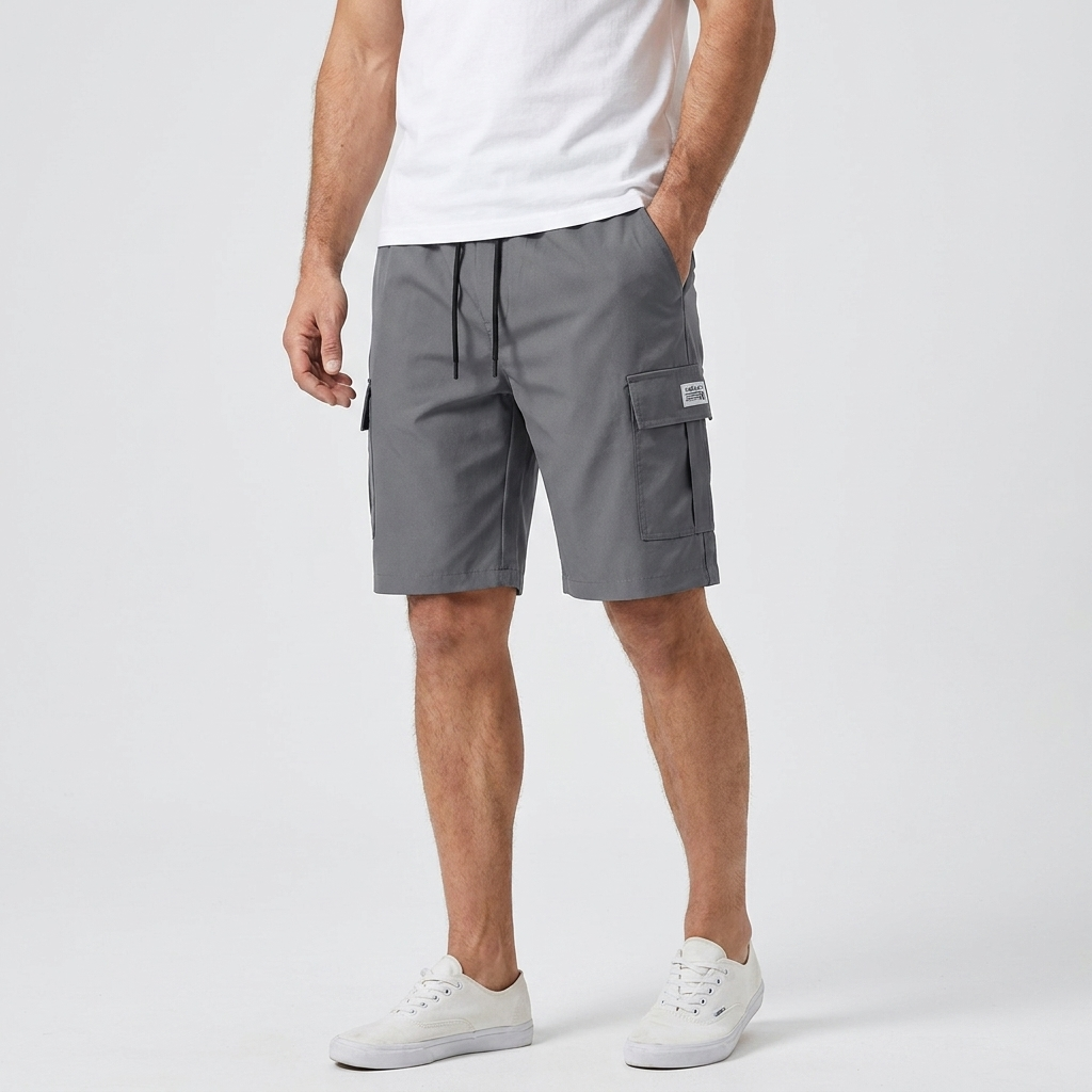 Fletcher | Men's Athletic Work Shorts with Multi-Pocket Storage and Drawstring Waist