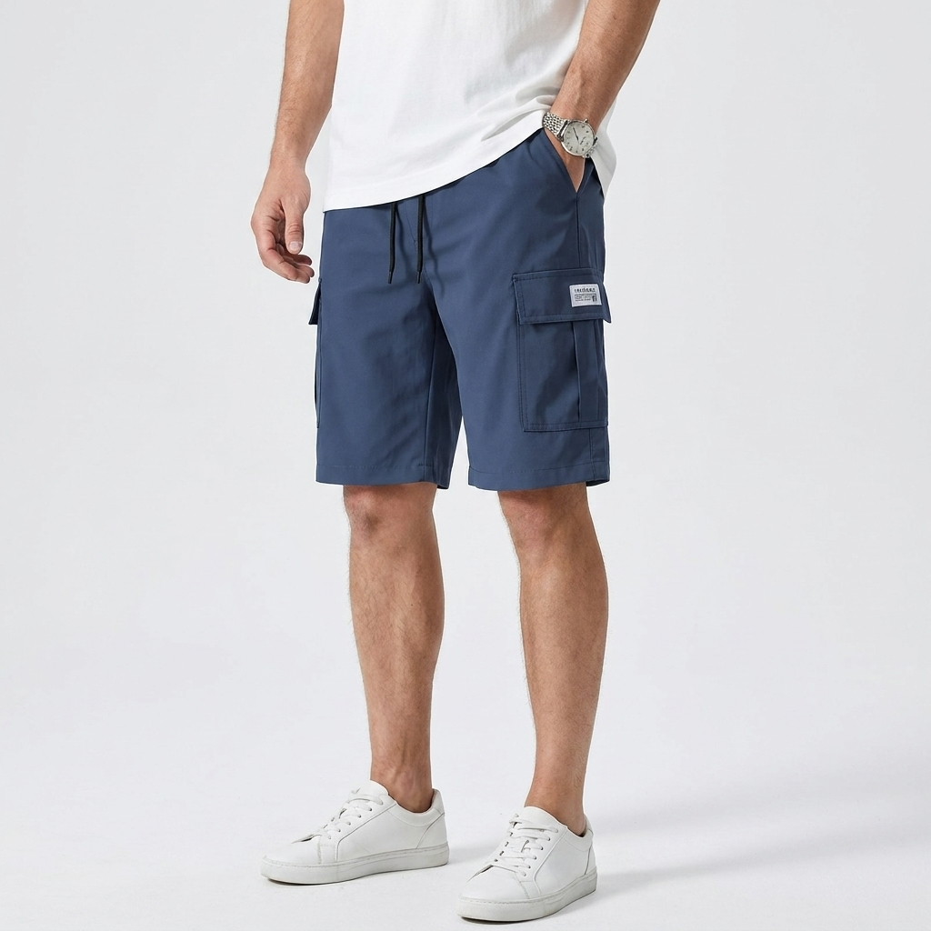 Fletcher | Men's Athletic Work Shorts with Multi-Pocket Storage and Drawstring Waist