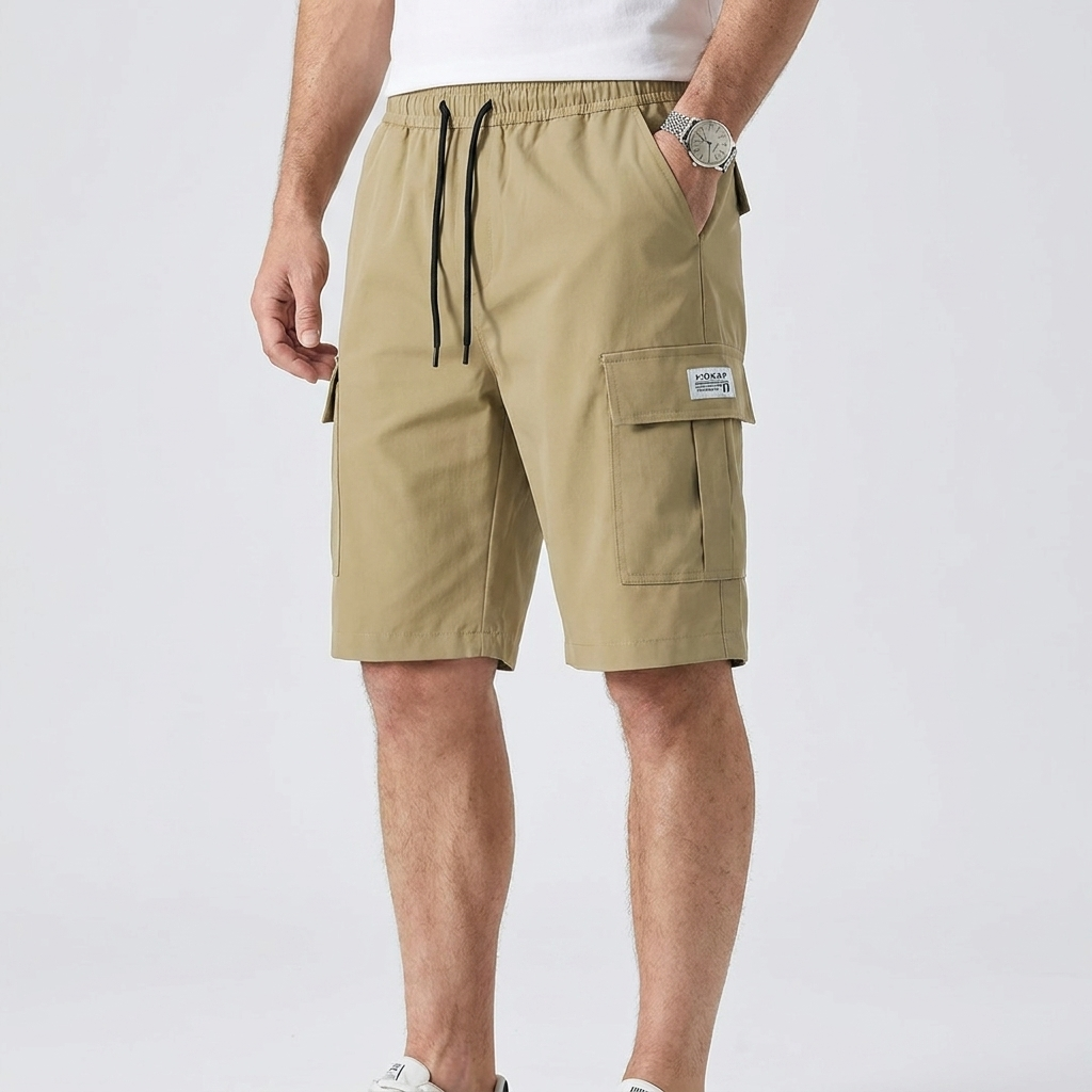 Fletcher | Men's Athletic Work Shorts with Multi-Pocket Storage and Drawstring Waist