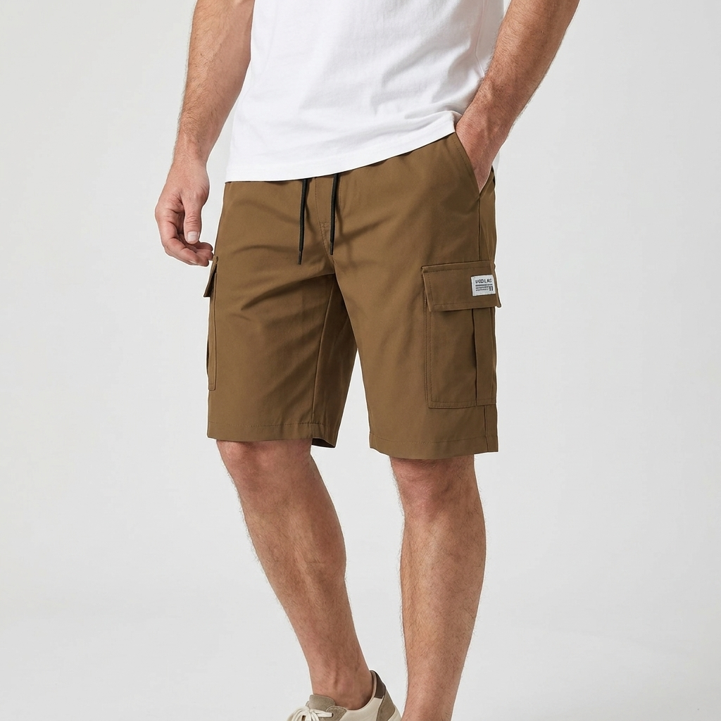 Fletcher | Men's Athletic Work Shorts with Multi-Pocket Storage and Drawstring Waist