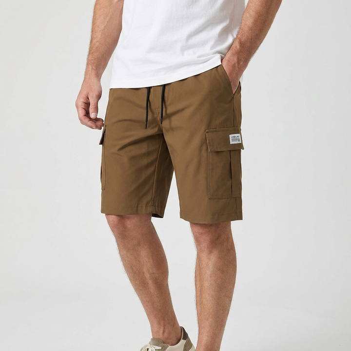 Fletcher | Men's Athletic Work Shorts with Multi-Pocket Storage and Drawstring Waist