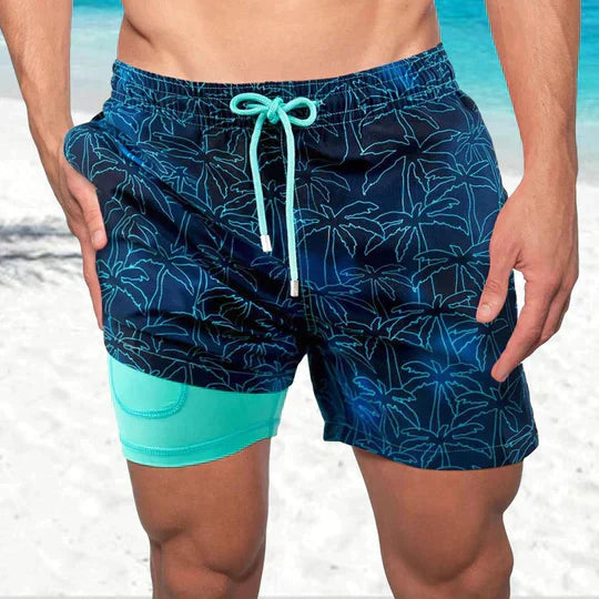 Kai | Men’s Swim Shorts featuring a Tropical Print