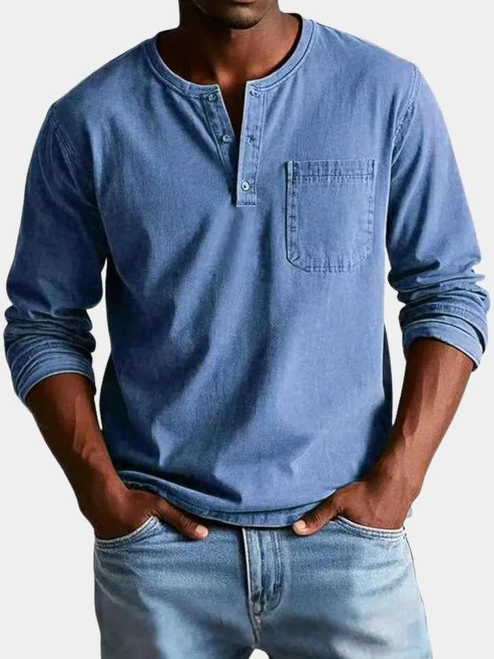 Elliot | Men’s Henley Shirt with a Chest Pocket