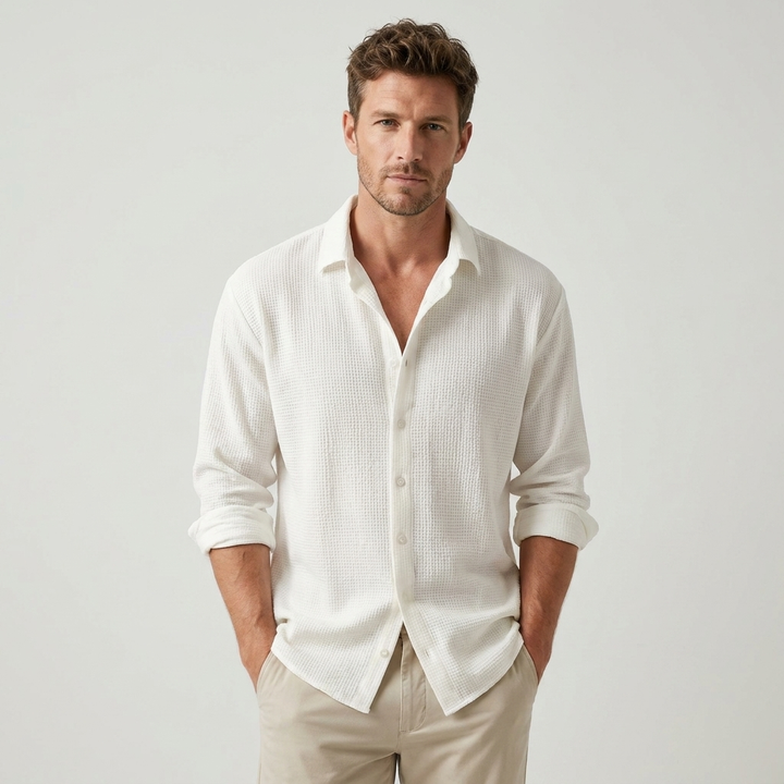 Mateo | Men's Lightweight Textured Shirt for Casual Everyday Wear