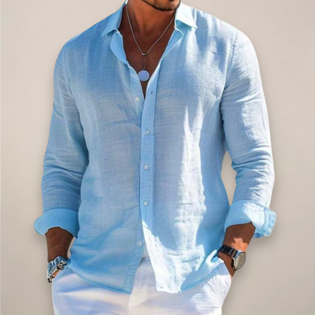 Caspian | Men’s Linen Shirt designed for Easy Summer Styling