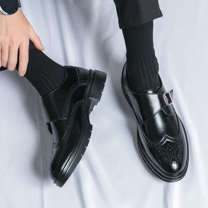 Arthur | Men’s Monk Strap Shoes featuring Brogue Detail