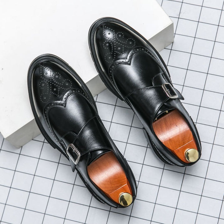 Arthur | Men’s Monk Strap Shoes featuring Brogue Detail