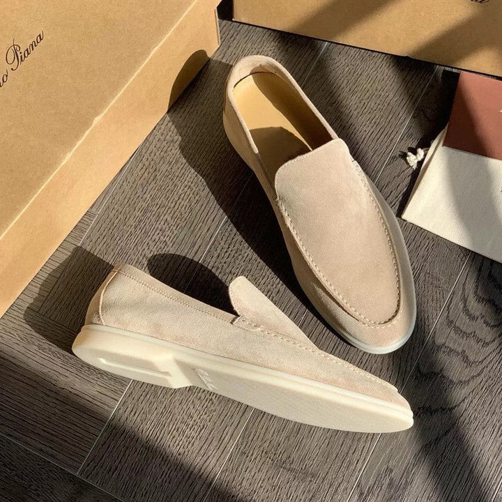Fletcher | Men's Lightweight Slip-On Loafers in a Minimalist Suede Texture