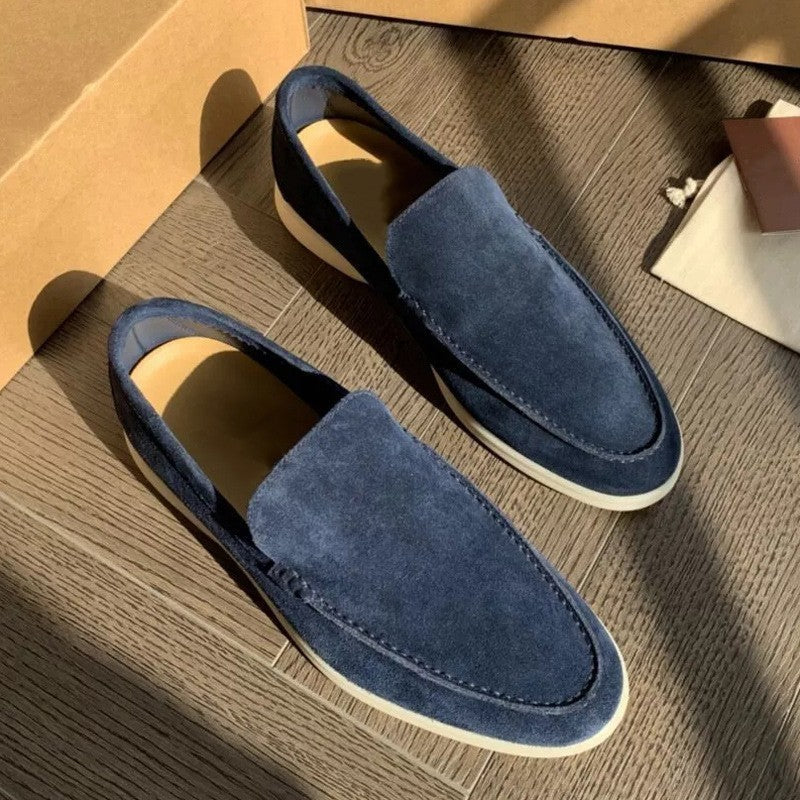 Fletcher | Men's Lightweight Slip-On Loafers in a Minimalist Suede Texture