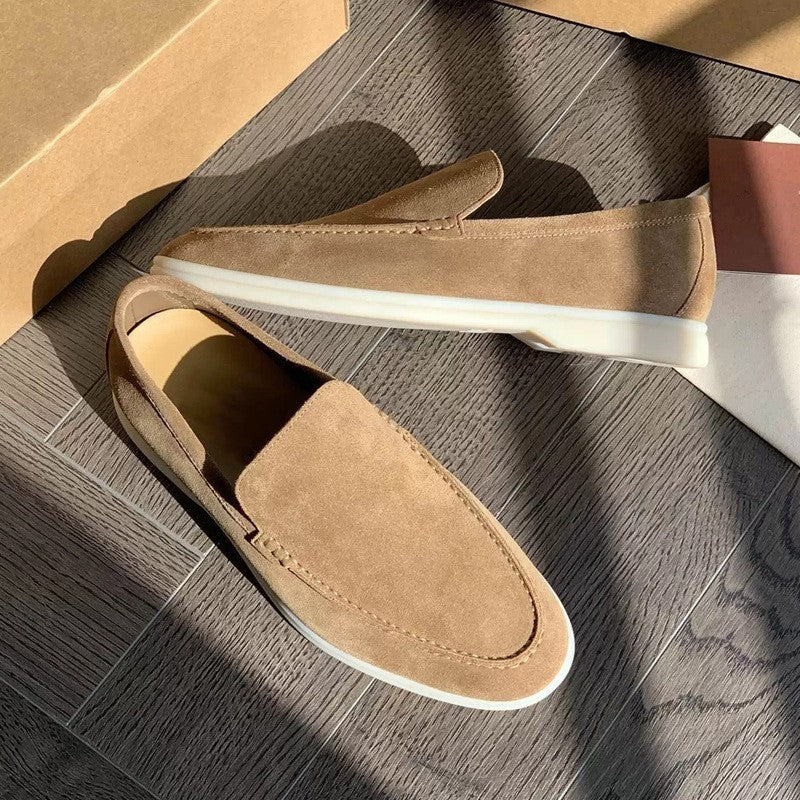 Fletcher | Men's Lightweight Slip-On Loafers in a Minimalist Suede Texture