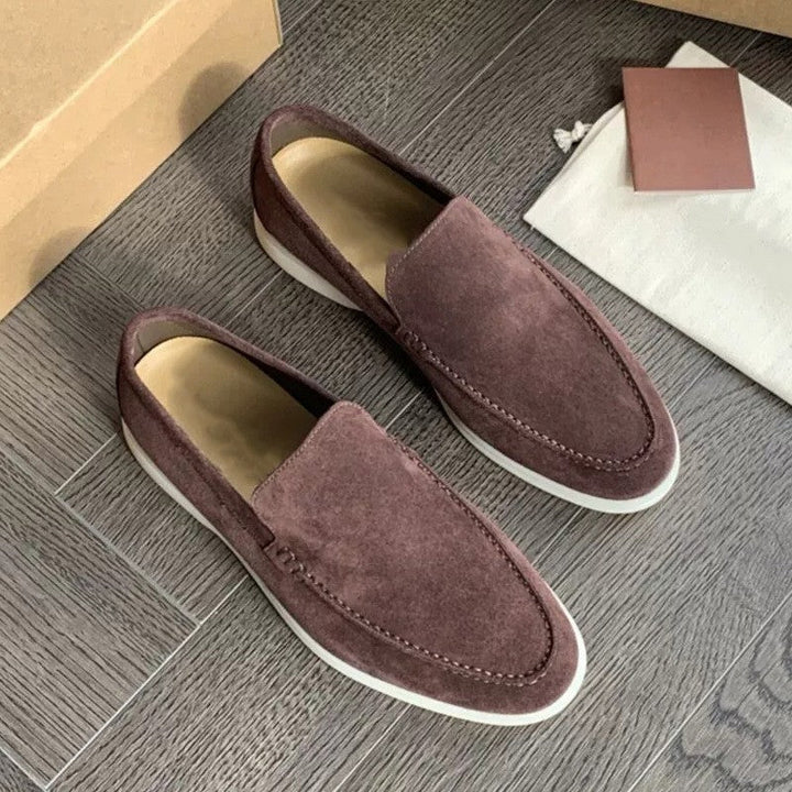 Fletcher | Men's Lightweight Slip-On Loafers in a Minimalist Suede Texture