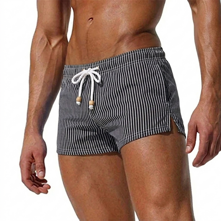Rafferty | Men's Striped Swim Shorts with Drawstring Waist and Quick-Dry Fabric