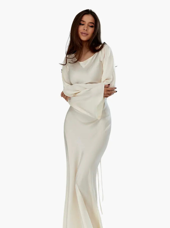 Serena | Women’s Maxi Dress featuring a Draped Bodice