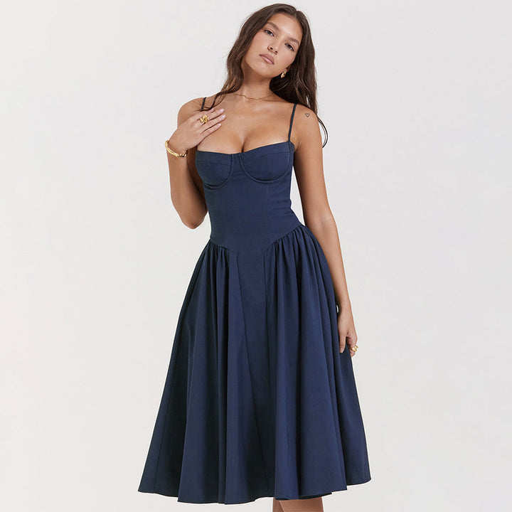 Seren | Women’s Midi Dress in a Soft Strappy Style