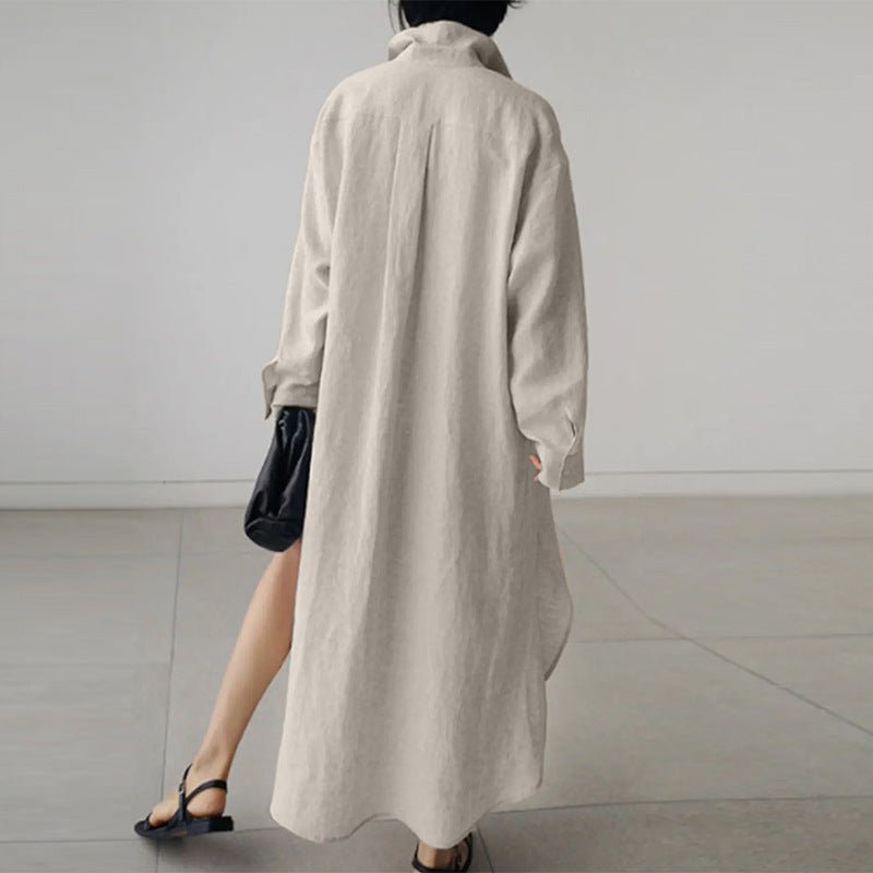 Rowena | Women’s Maxi Shirt Dress in a Relaxed Black Fit