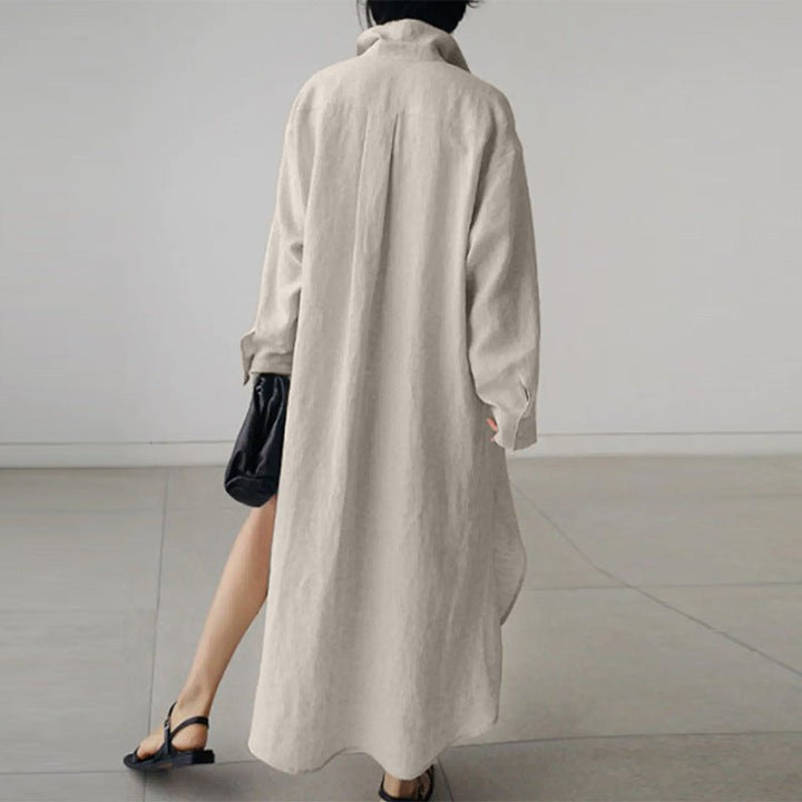 Rowena | Women’s Maxi Shirt Dress in a Relaxed Black Fit