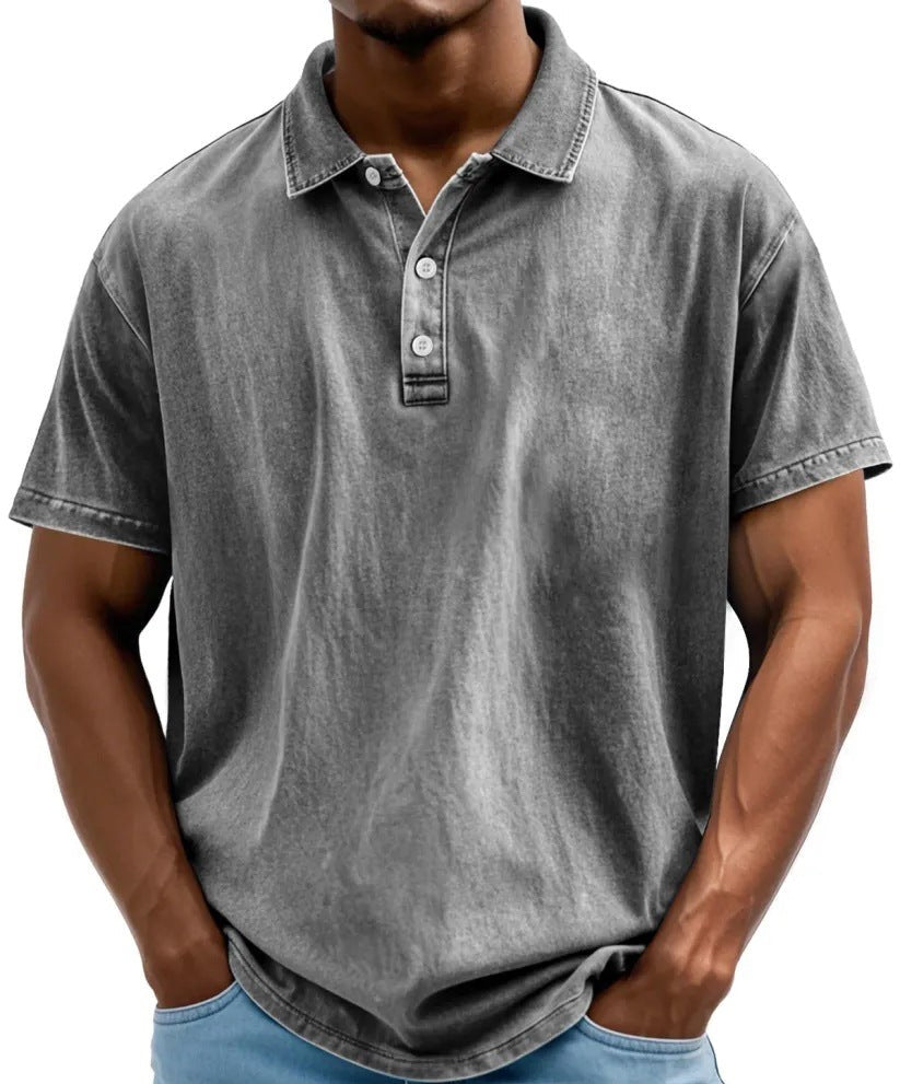 Archer | Men's Washed Vintage Style Polo Shirt for Relaxed Everyday Wear