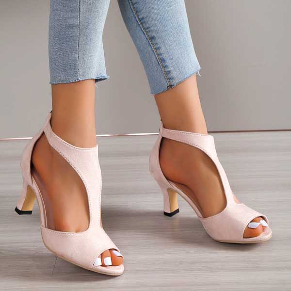 Amara | Women’s Heels featuring an Open Toe Design